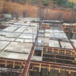 1st Slab beam centering work