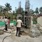 1st Slab Column Concrete Work