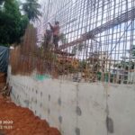 Retaining wall Reinforcement Binding Work